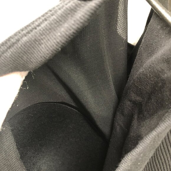 Uniqlo Bra Tank Top Womens M Black Ribbed Halter Padded Built In Bra Comfort - Picture 8 of 8